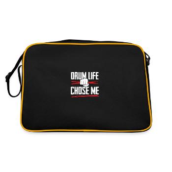 Drum Life Chose Me for Drummers - Retro Bag - black/gold - Back