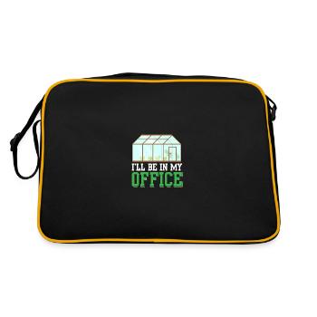 Serre, Jardin, Plantes, Amoureux, Jardinage - Sac Retro - noir/or - Dos
