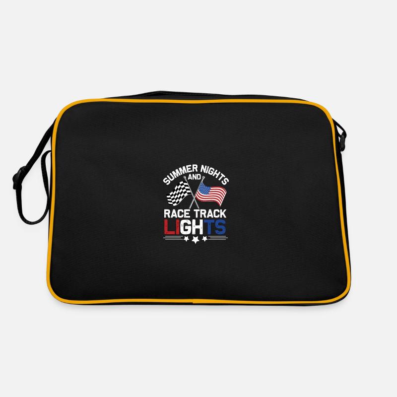 Nuits d’été et lumières de piste de course Simulateur de course Sac Retro