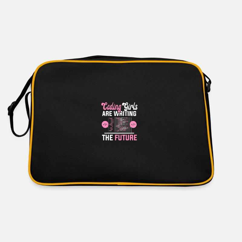 Coding Girls Write The Future For - Retro Bag - black/gold