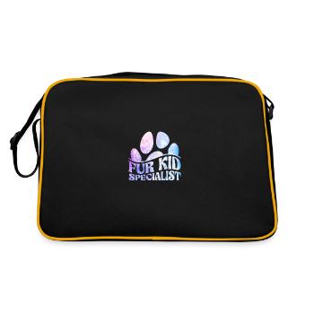 Fur Kid Specialist Für Tiersitter Tierarzthelfer - Retro Tasche - Schwarz/Gold - Hinten