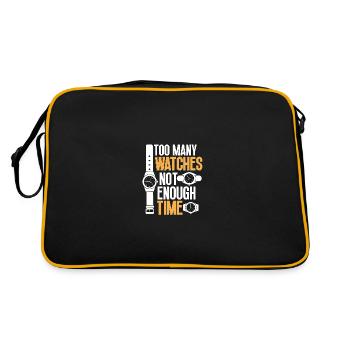 Too Many Watches Not Enough Time Watch Collector - Retro Bag - black/gold - Back