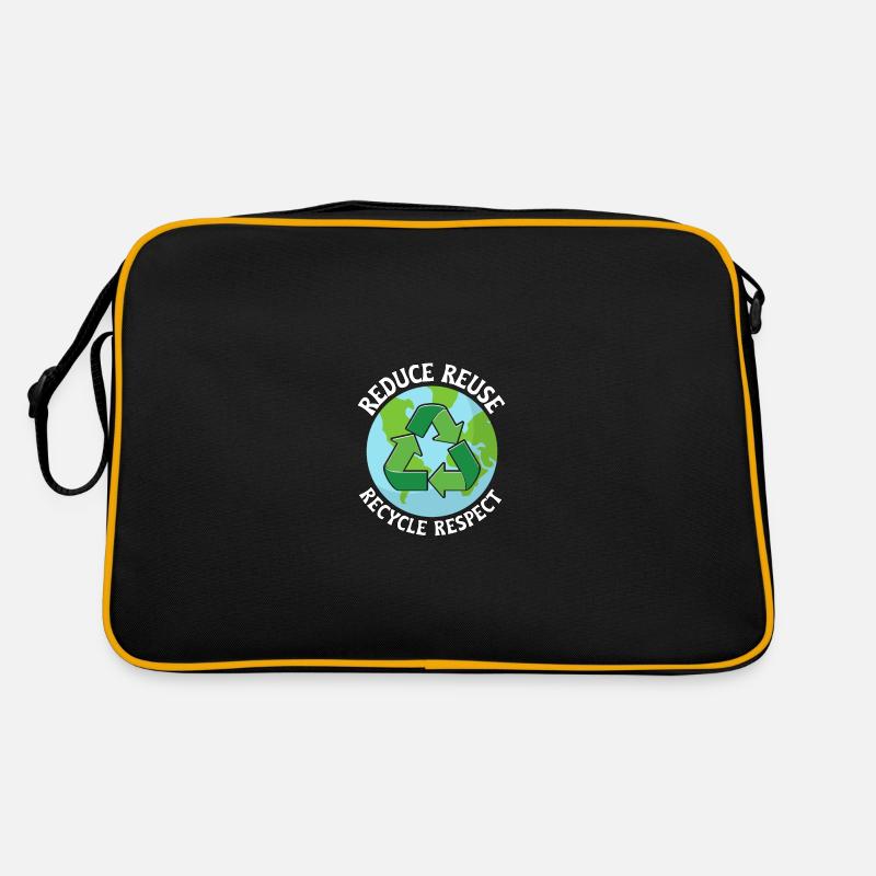 Reduce Reuse Recycle Recyceln Umweltschutz Retro Tasche