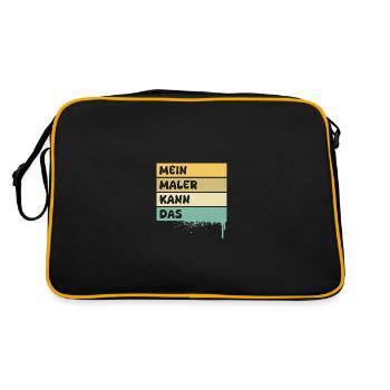 Beruf Maler - Retro Tasche - Schwarz/Gold - Hinten