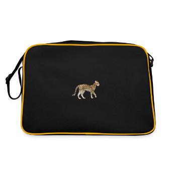 Ocelot - Cat - Cat Family - Savannah - Africa - Retro Bag - black/gold - Back