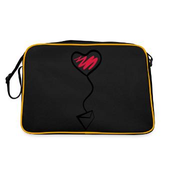 valentine mail - Retro Bag - black/gold - Back