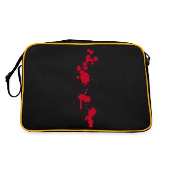 Taches de sang éclaboussures Halloween Zombies salle d’opération médecin - Sac Retro - noir/or - Dos