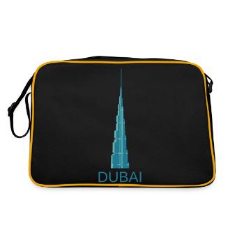Dubai - Retro Tasche - Schwarz/Gold - Hinten