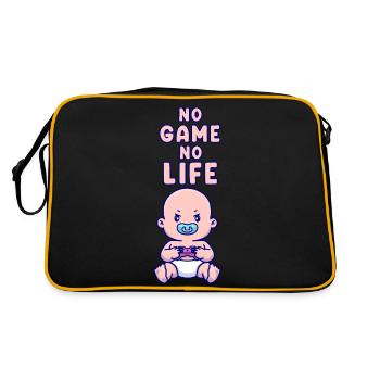 Pas de jeu Pas de vie Mignon Conceptions de jeu géniales - Sac Retro - noir/or - Dos