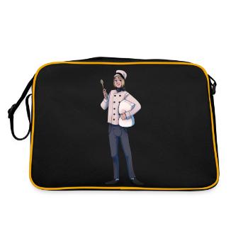 Cookie - Retro Tasche - Schwarz/Gold - Hinten