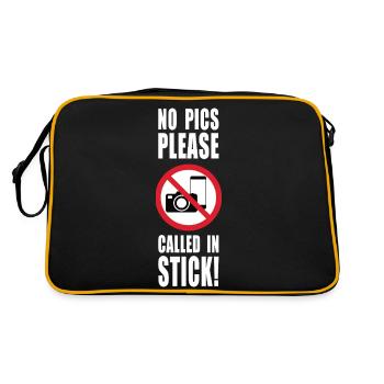 No Pics Please Called in Sick - Retro Bag - black/gold - Back