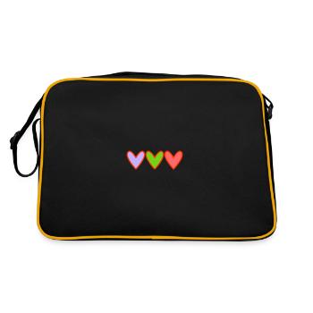COUPLE. JUST MARRIED. Bachelorette party. VALENTINE'S DAY. LOVE. - Retro Bag - black/gold - Back