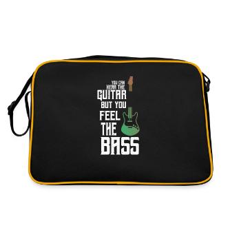 Feel the bass - Bassist guitare - Sac Retro - noir/or - Dos