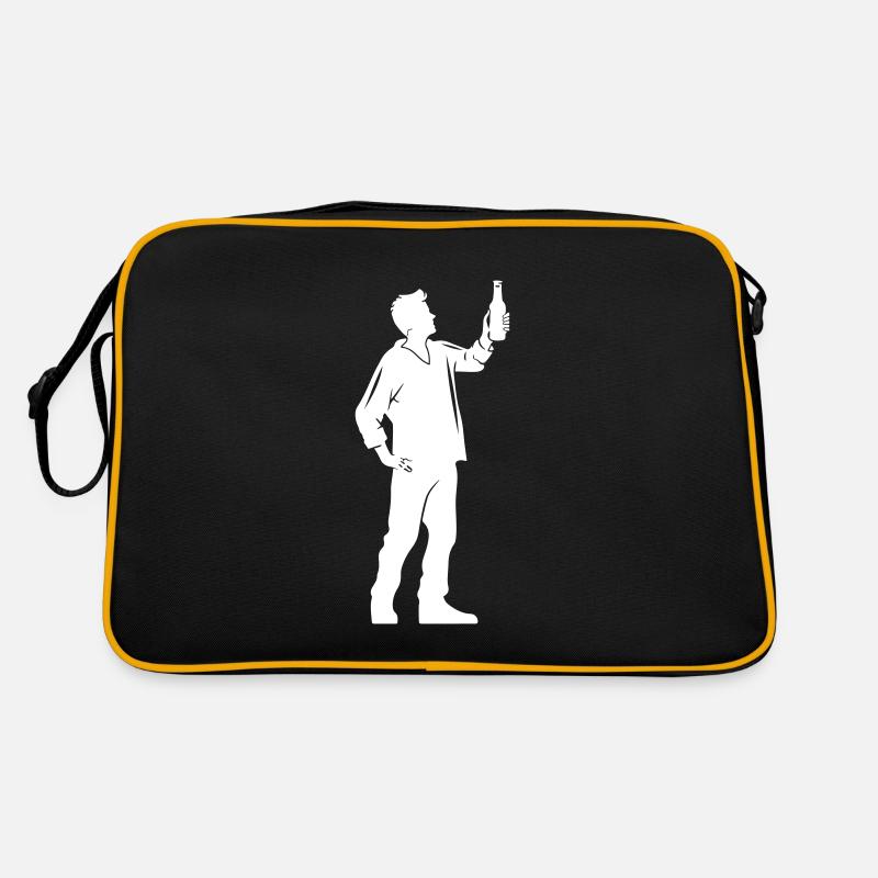 Silhouette Saufen Retro Tasche