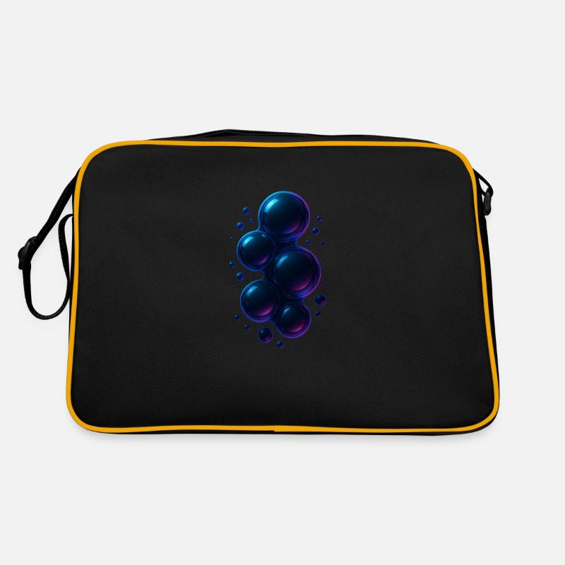 Bulles 3D Bleu Sac Retro