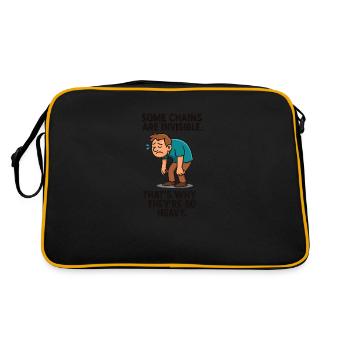0007 invisible chains - Retro Tasche - Schwarz/Gold - Hinten