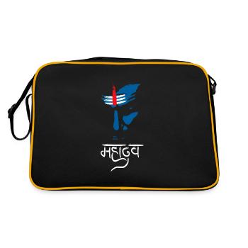 Shiva Power Face Yoga Meditation - Retro Bag - black/gold - Back