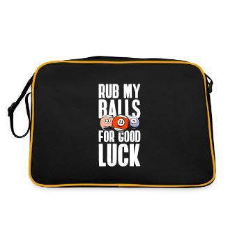 Billiard Billardspieler Kö 8-Ball - Retro Tasche - Schwarz/Gold - Hinten