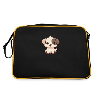 petit chien mignon - Sac Retro - noir/or - Dos