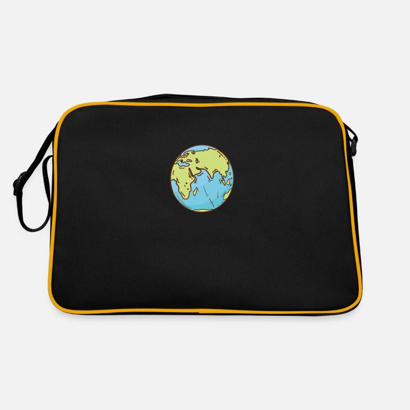 World map earth globe earth globe symbol continents Retro Bag