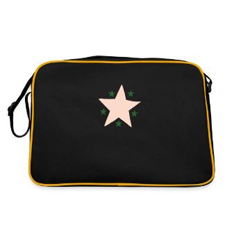 Étoile Rose Vert - Sac Retro - noir/or - Dos