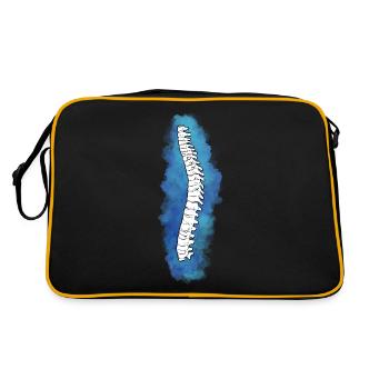 Physiotherapeut Chiropraktiker Physiotherapie - Retro Tasche - Schwarz/Gold - Hinten