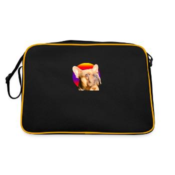 Freddie the Frenchie - Retro Bag - black/gold - Back