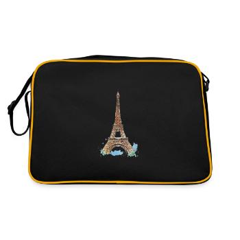 Paris Eiffelturm Frankreich France Tour Eiffel - Sac Retro - noir/or - Dos