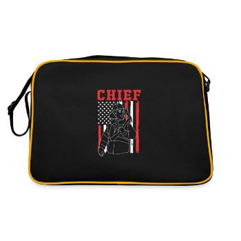 Fête d’anniversaire des enfants pompiers - Sac Retro - noir/or - Dos
