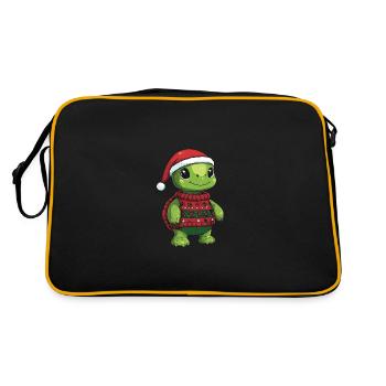 Turtle Christmas Comic - Retro Bag - black/gold - Back