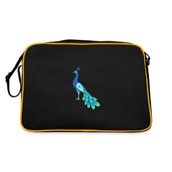 Paradiesvogel - Retro Tasche - Schwarz/Gold - Hinten