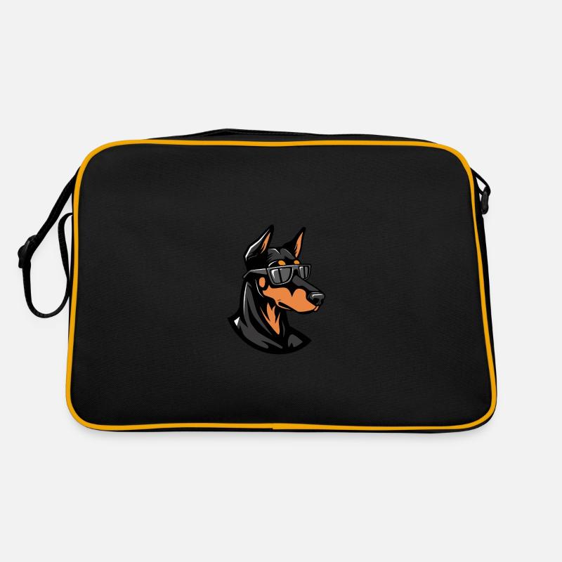Dobermann Hund Cool Tier Retro Tasche