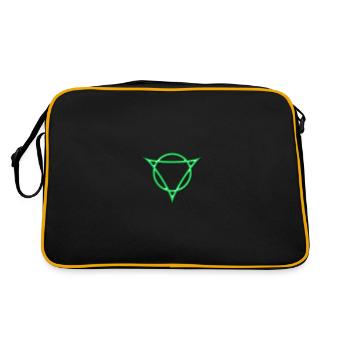 AUM, strength and radiance, Antares symbol system, - Retro Bag - black/gold - Back
