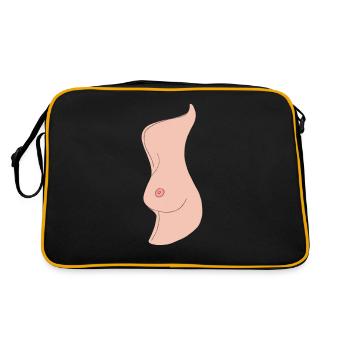 Seins Mamelon Sein Bachelorettes Cadeau JGA - Sac Retro - noir/or - Dos
