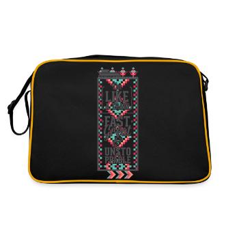 Ich bin wie ein Zug,schnell,groß unaufhaltsam-SEX - Retro Tasche - Schwarz/Gold - Hinten