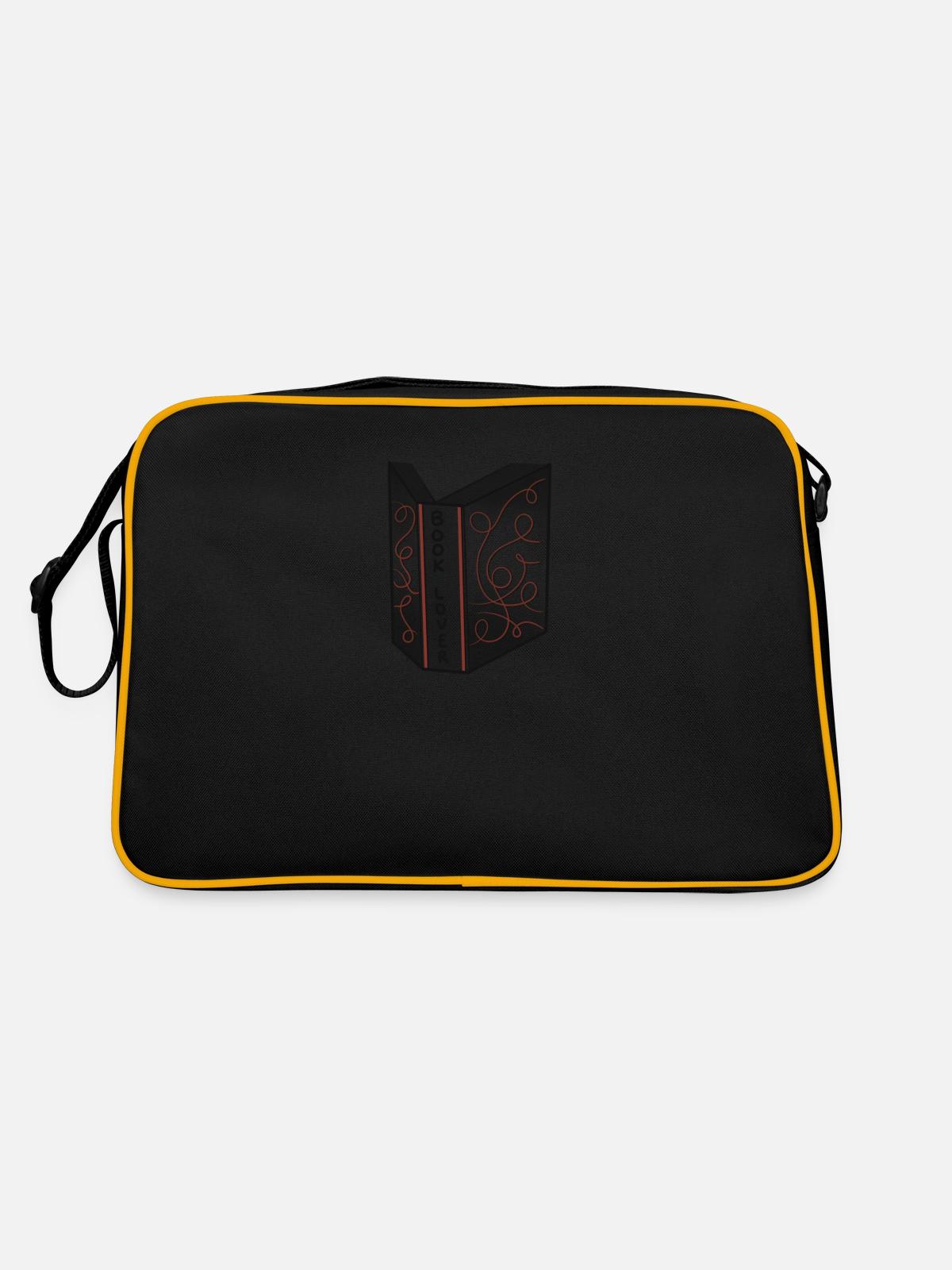 Book Lover - Retro Bag - black/gold - Back