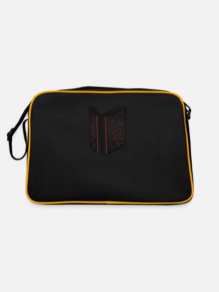 Book Lover - Retro Bag - black/gold - Back