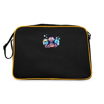 Freunde - Retro Tasche - Schwarz/Gold - Hinten