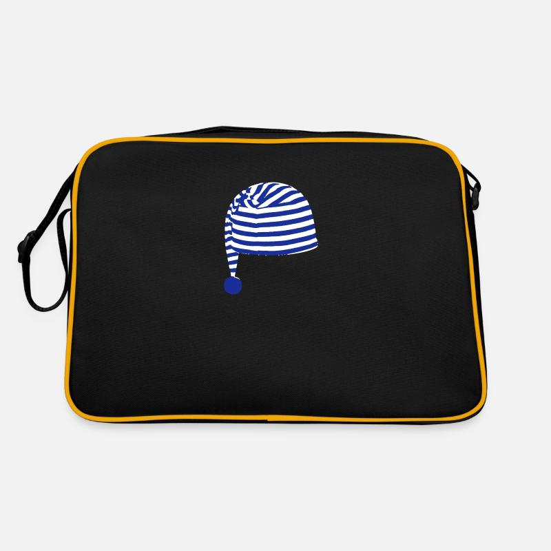 bonnet de nuit - Sac Retro - noir/or