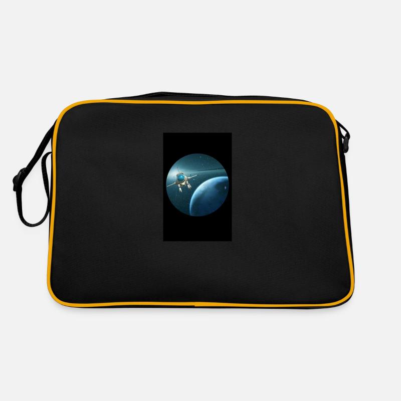 Erkunden Sie Ihre Welt - Retro Tasche - Schwarz/Gold