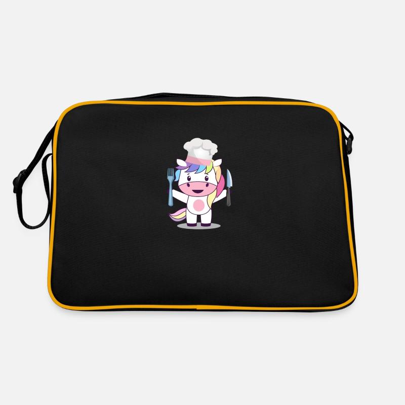 Einhorn Regenbogen Koch Geschenk Unicorn Retro Tasche