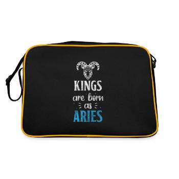 Horoskop Sterne Konstellation Mars - Retro Tasche - Schwarz/Gold - Hinten