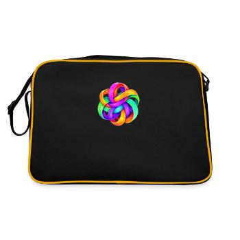 Kunst - Retro Tasche - Schwarz/Gold - Hinten