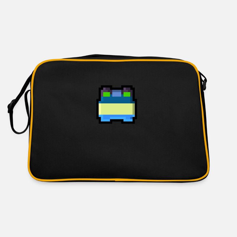 Pixel Smile - Retro Tasche - Schwarz/Gold