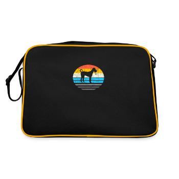 Irish Terrier chien rétro style cercle - Sac Retro - noir/or - Dos