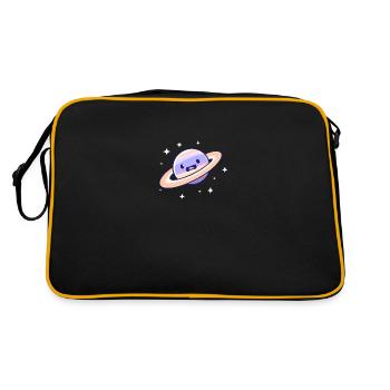 Saturne est surpris? - Sac Retro - noir/or - Dos