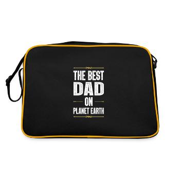 Meilleur papa disant papa papa - Sac Retro - noir/or - Dos