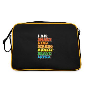 Affirmation quotidienne Citations édifiantes positives - Sac Retro - noir/or - Dos
