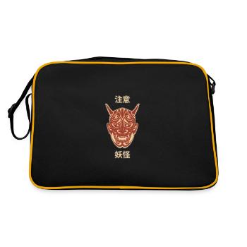 Masque Japonais Oni - Sac Retro - noir/or - Dos