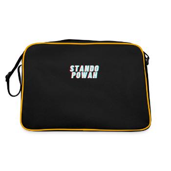 The World! Stando Power! - Retro Tasche - Schwarz/Gold - Hinten